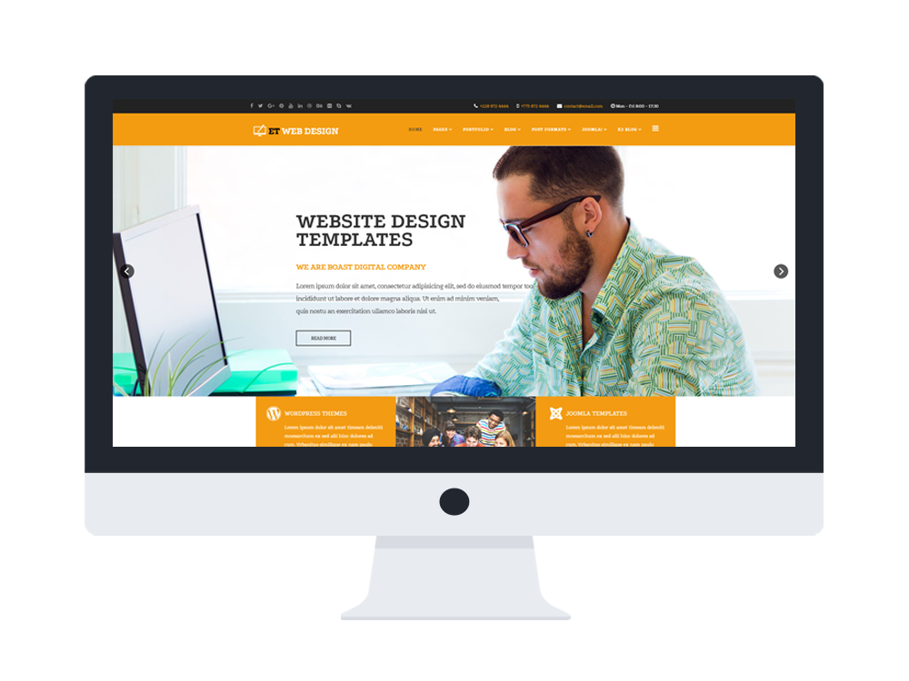 ET Web Design – Free Responsive Web Design Joomla! template