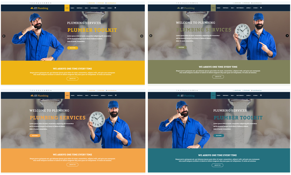 Plumbing Website Template Free from enginetemplates.com