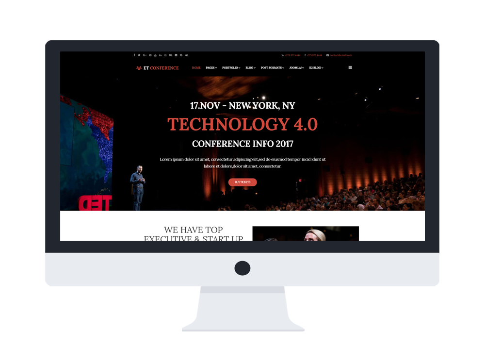 ET Conference Free Responsive Conference Website template