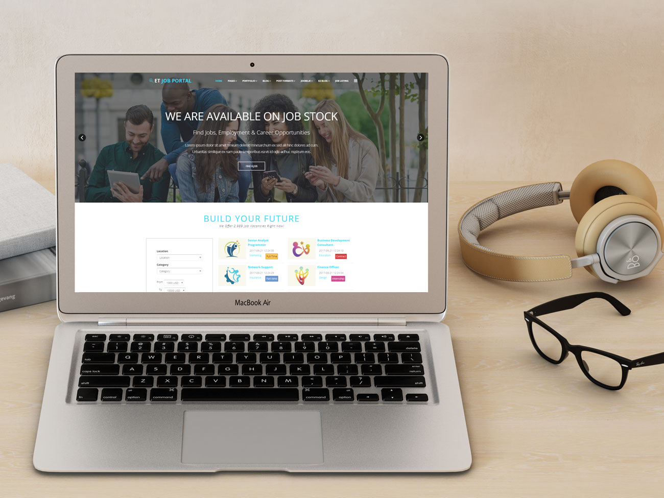 Et Job Portal Free Responsive Joomla Template Screen