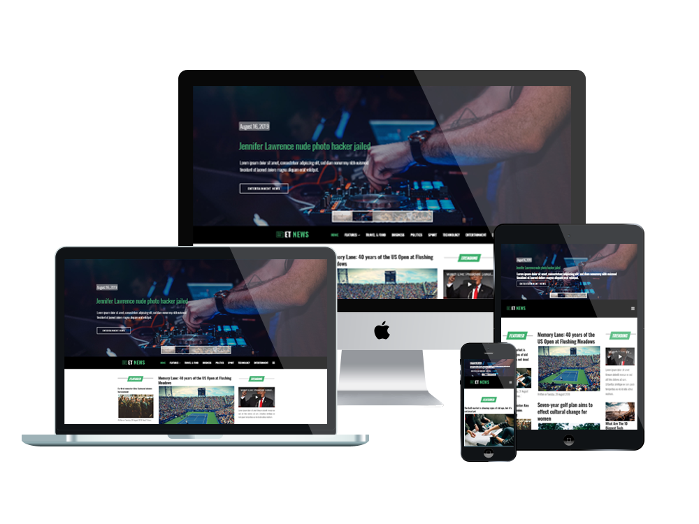 ET News Free Responsive Joomla Newspaper theme Engine Templates