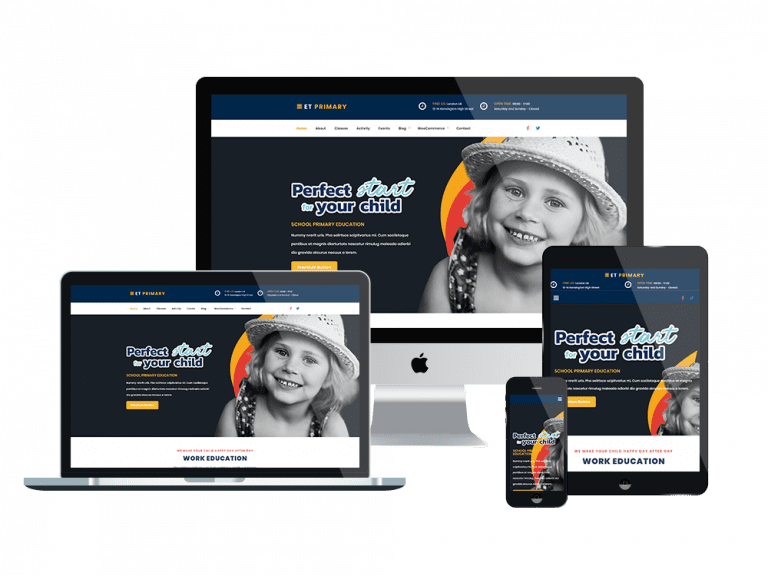 Et Primary Free Responsive Online Education Wordpress Theme Engine