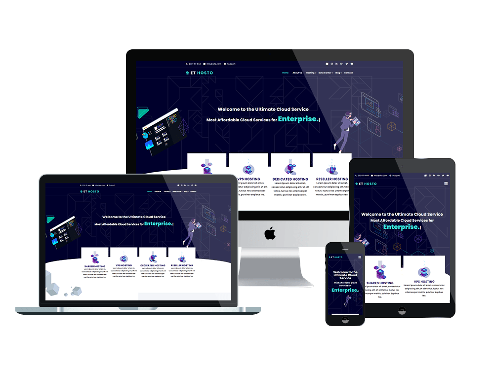 ET Hosto – Free Responsive Web Hosting WordPress Theme