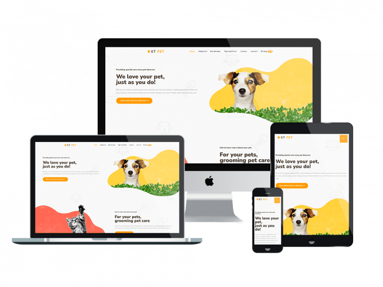 ET Pet – Free Responsive Animal Website template - Engine Templates