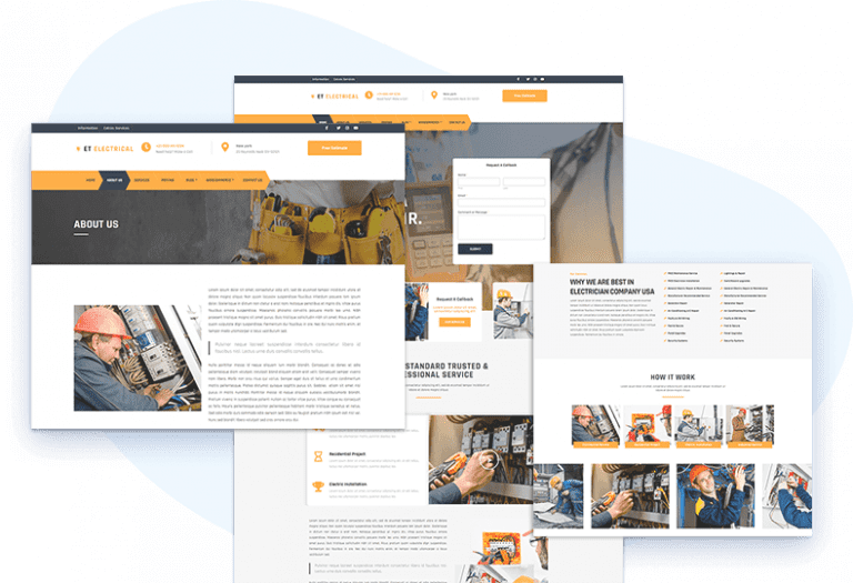 ET Electrical Free Responsive Joomla Electrical site templateET