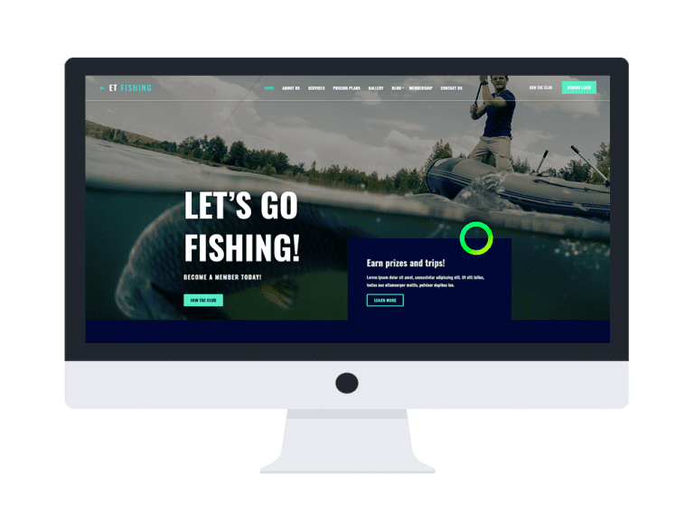 ET Fishing Onepage Free Fishing Landing Page Joomla Template Engine 