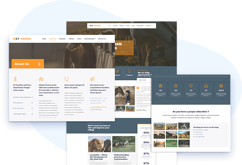 et-horse-free-wordpress-theme-elementor