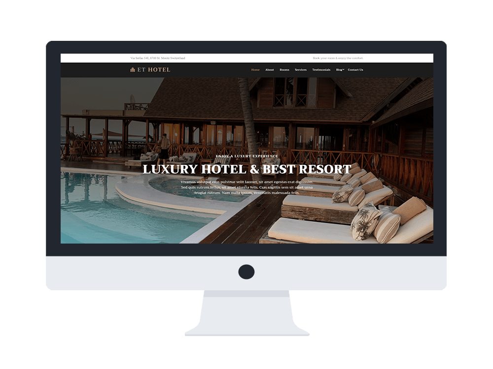 Et Hotel Free Wordpress Theme Responsive