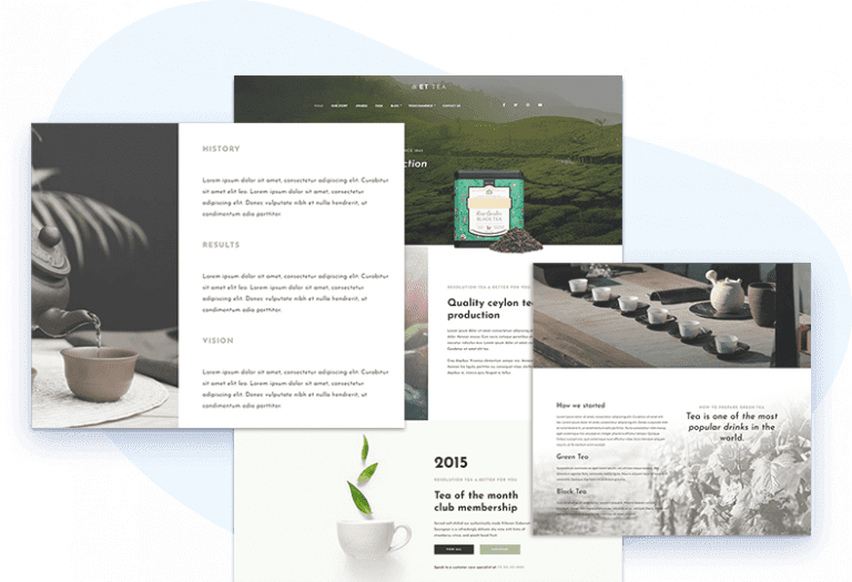 ET Tea Free Responsive Tea Company Website Template