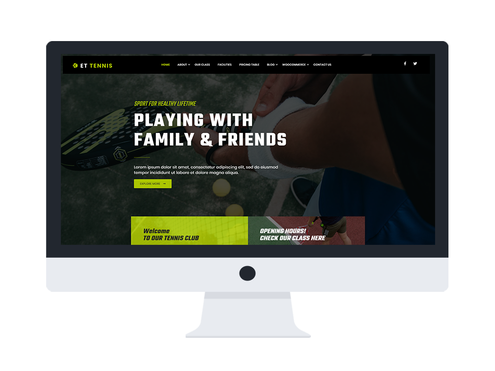 Et Tennis Elementor Wordpress Theme