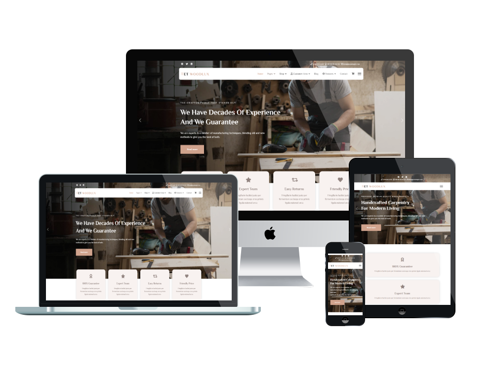 ET Woodlux - User-friendly Wood Shop Joomla Template - Engine Templates